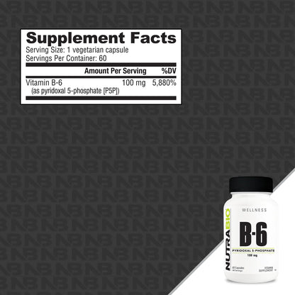 Vitamin B-6 P5P 100mg - 60 Capsules