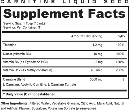 Liquid L-Carnitine 3000