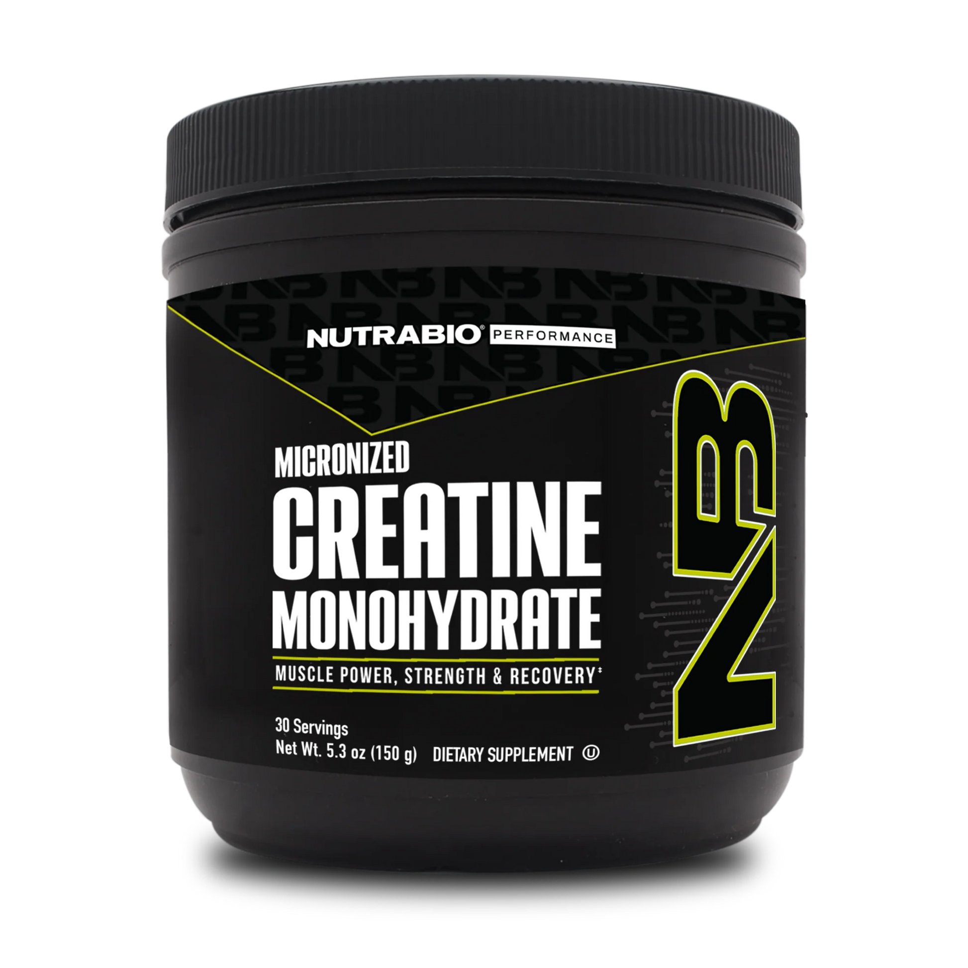 NutraBio Creatine Monohydrate- 30 Servings Nutrabio