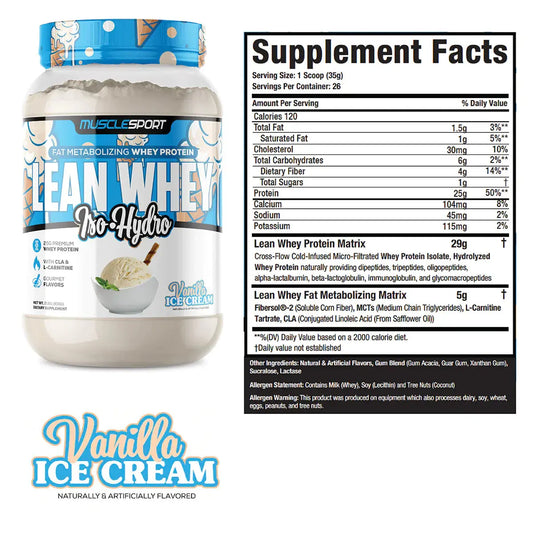 LEAN WHEY™ ISO HYDRO GOURMET PROTEIN 2LB